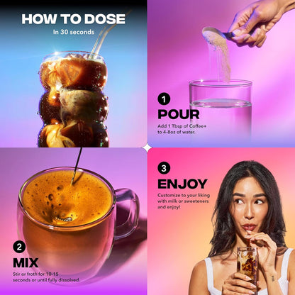 Everyday Dose Premium Adaptogenic Mushroom Coffee with Grass-Fed Collagen 30 Serving