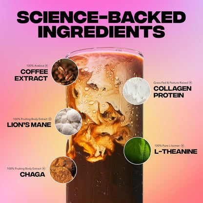 Everyday Dose Premium Adaptogenic Mushroom Coffee with Grass-Fed Collagen 30 Serving