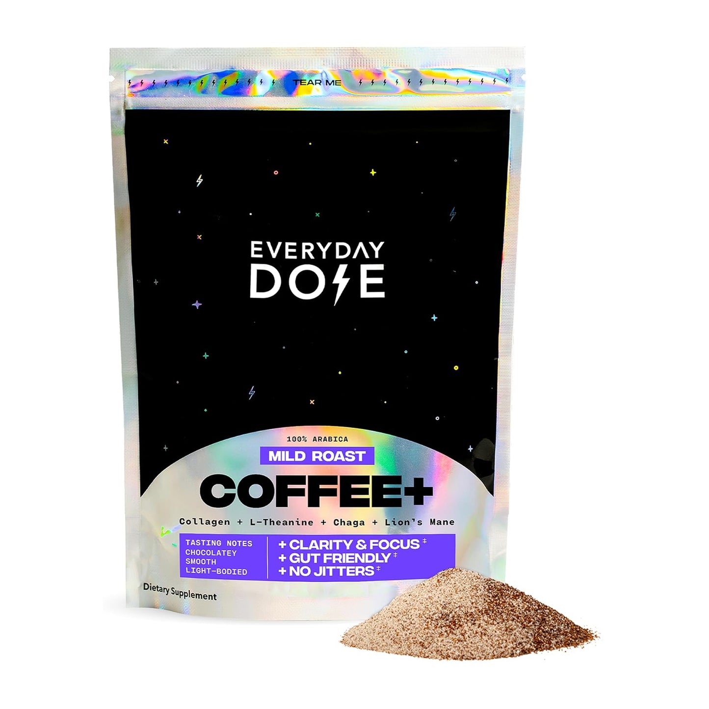 Everyday Dose Premium Adaptogenic Mushroom Coffee with Grass-Fed Collagen 30 Serving
